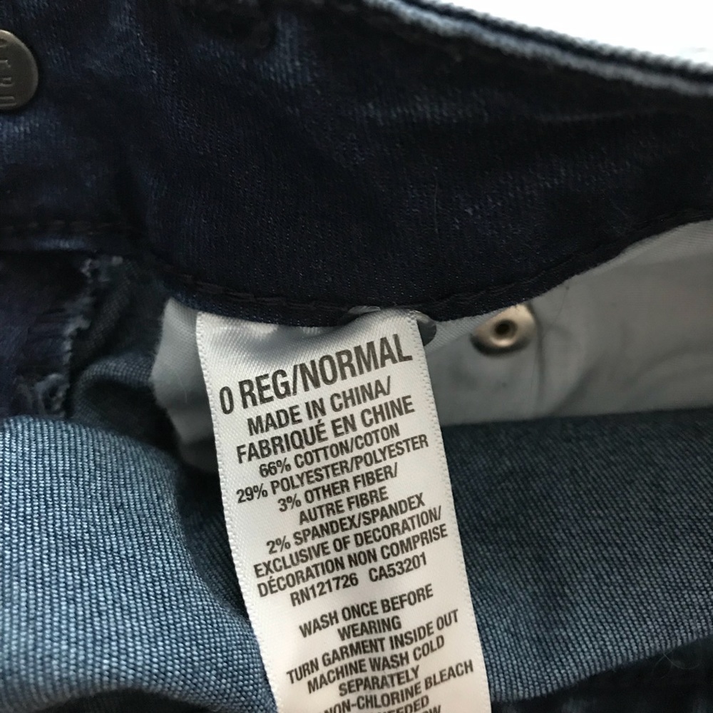 Aeropostale Knee Slit Acid Wash Jeggings Size 0 - Picture 7 of 7